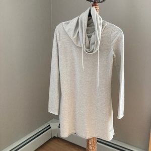 Purnell,  long light sweat-shirt top/dress in a soft grey color, size S